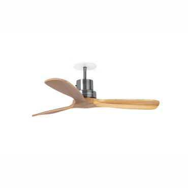 Faro Lantau S - plafondventilator met inbouwrozet - Ø 107 cm - mat nikkel en den