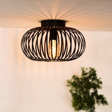 Lucide Manuela - plafondverlichting - Ø 40 x 23 cm - zwart