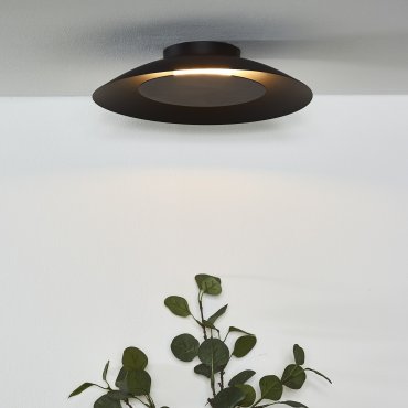 SHOWROOMMODEL - Lucide Foskal - plafondverlichting - Ø 34 x 7 cm - 12W LED incl.  - zwart