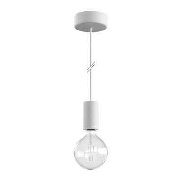 Creative Cables Eiva - buitenhanglamp met siliconen plafondbevestiging - Ø 12,5 x 164,5 cm - IP65 - wit