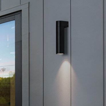 Nova Luce Lusy - buiten wandverlichting - Ø 5 x 20 x 7 cm - 5W LED incl. - IP65 - zandzwart