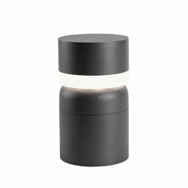 Faro Sete - tuinpaal - Ø 14,5 x 25 cm - 6W LED incl. - IP54 - donkergrijs