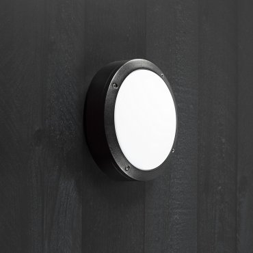 Nordlux Desi 22 - buiten wandverlichting - Ø 22,3 x 7 cm - IP44 - zwart