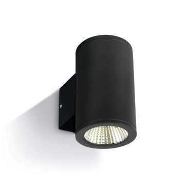 ONE Light Outdoor Wall Cylinders Up &amp; Down Beam - buiten wandverlichting - 8 x 10,6 x 13,8 cm - 2 x 6W LED incl. - IP54 - zwart