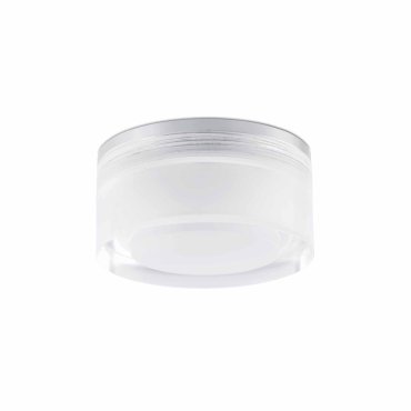 Faro Ebba - plafond/wandverlichting - Ø 7 x 6,5 cm - 4W LED incl. - IP44 - zilver