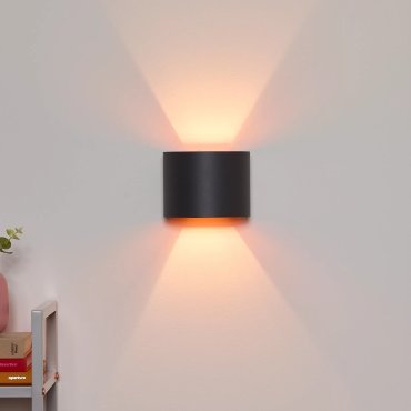 Lucide Xio - wandverlichting met 2 instelbare lichtbundels - 11 x 13 x 9,7 cm - 4W dimbare LED incl. - grijs