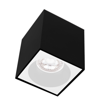 Century Italia Essenza Cube - opbouwspot 1L - 9,6 x 9,6 x 10,2 cm - wit en zwart