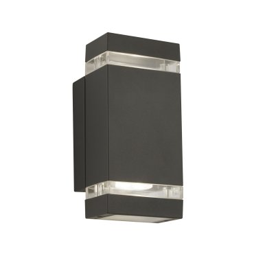 Searchlight Upwell - buiten wandverlichting - 11 x 23,5 cm - IP44 - grijs