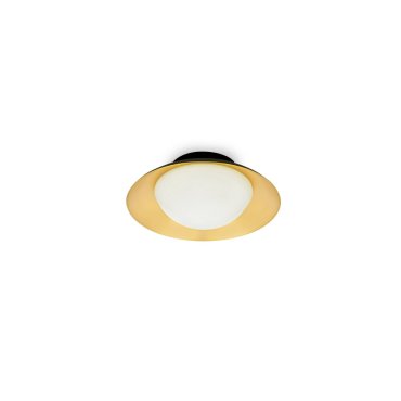 Faro Side - plafond/wandverlichting - Ø 20 x 9 cm - zwart &amp; goud