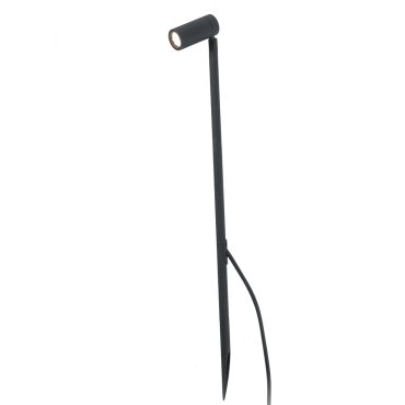 Faro Seth 60 - grondspot op piek met stekker - Ø 4 x 8,5 x 60 cm - 6W LED incl. - IP44 - zwart