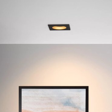 Lucide Embed - inbouwspot - 91 x 91 mm, Ø 83 mm inbouwmaat - zwart