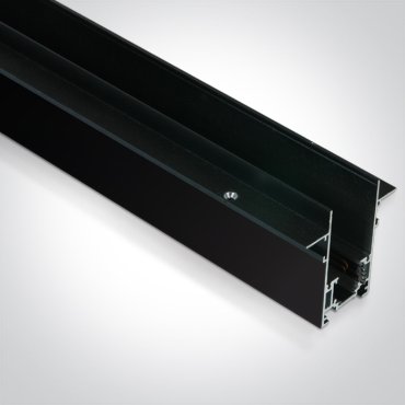 ONE Light magnetisch railsysteem MAXI - inbouwprofiel voor 12 mm gipsplaat - 1 meter - 7,5 x 5 cm - zwart