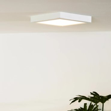 Lucide Tendo-led - plafondlamp/inbouwspot - 22 x 22 x 3 cm - 18W LED incl. - wit