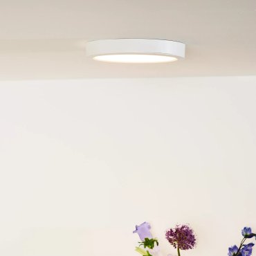 Lucide Tendo - plafondlamp/inbouwspot - Ø 22 x 3 cm - 18W LED incl. - wit