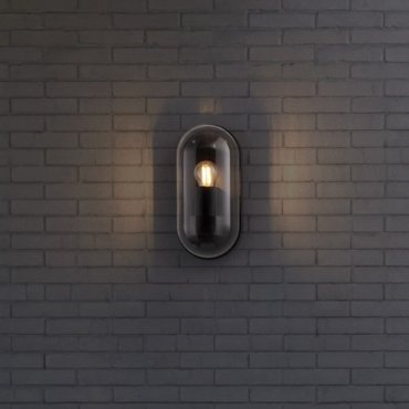 Nova Luce Amel - buiten wandverlichting - 12,5 x 25,5 x 8,5 cm - IP65 - donker antraciet