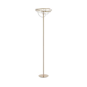 Nova Luce Tiriac - staanlamp - Ø 40 x 160 cm - 28W LED incl. - goud en wit