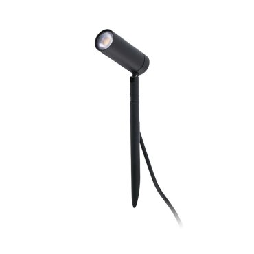 Faro Seth - grondspot op piek met stekker - Ø 4 x 8,5 x 28 cm - 6W LED incl. - IP44 - zwart