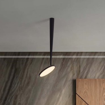 Nova Luce Ekei - plafondlamp - Ø 20 x 55 cm - 14W LED incl. - zandzwart