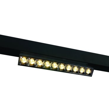 ONE Light magnetisch railsysteem MAXI - kantelbare linear - railspot - 27 x 3,4 x 9,5 cm - 22W LED incl. - zwart met zilveren reflector
