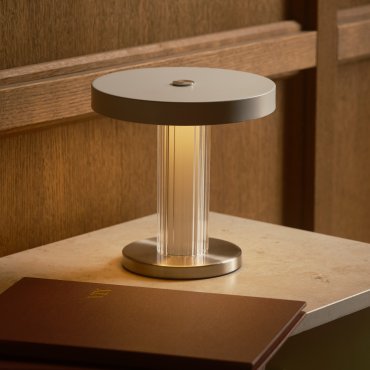 Design For The People Trezzi - draagbare tafellamp met oplaadbare batterij - Ø 21 x 21,9 cm - 3 stappen Moodmaker functie - 5W LED incl. - wit