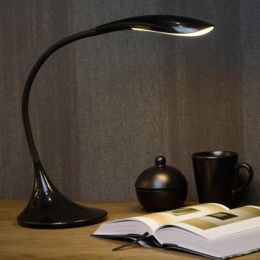 Lucide Emil - bureaulamp -12 x 22 x 37,5 cm - 4,5W dimbare LED incl. - zwart