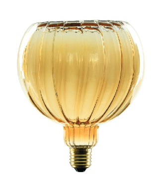 Segula LED lamp - Floating Globe Straight - Ø 15 x 18,5 cm - E27 - 6W dimbaar - 1900K - amber