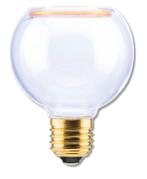 Segula LED lamp - Floating Globe - Ø 12,5 x 12,5 cm - E27 - 3,6W dimbaar -1900K- transparant