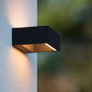 Lucide Goa - buiten wandverlichting - 15 x 13 x 6 cm - 6W LED incl. - IP54 - zwart