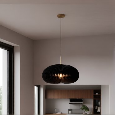 Lucide Armoni - hanglamp - Ø 52 x 180 cm - zwart