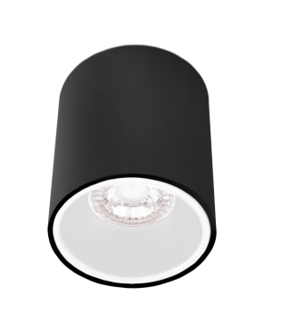 Century Italia Essenza Rondo - opbouwspot 1L - Ø 8 x 9,8 cm - wit en zwart