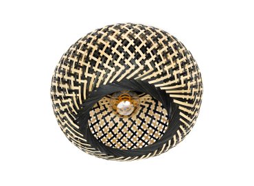 ETH Otis - plafondlamp - Ø 30 x 25 cm - zwart en lichtbruin