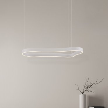 Nova Luce Dussa - hanglamp - 45 x 150 x 90 cm - 52W dimbare LED incl. - zandwit