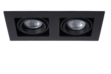 Lucide Chimney - inbouwspot - 205 x 115 mm, 185 x 95 mm inbouwmaat - zwart