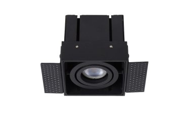 Lucide Trimless - inbouwspots - 97 x 97 mm, 97 x 97 mm inbouwmaat - zwart