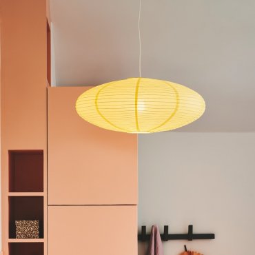 Nordlux Villo - papieren lampenkap zonder pendel - Ø 60 x 24 cm - geel