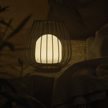 Nordlux Jim To-Go - oplaadbare tafellamp buiten - Ø 28 x 30,3 cm - 3W LED incl. - IP54 - zwart
