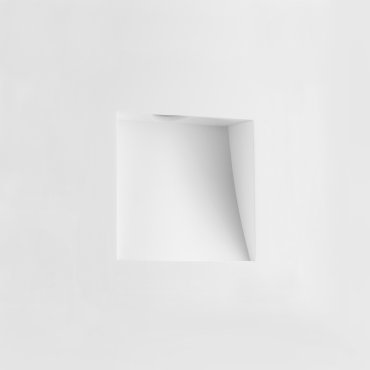 Nova Luce Cirocco - inbouw wandverlichting - 17 x 14 cm - 1W LED incl. - wit gips