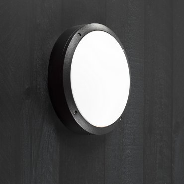 Nordlux Desi 28 - buiten wandverlichting - Ø 27,5 x 7,5 cm - IP44 - zwart
