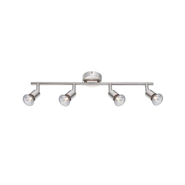 Nova Luce Base - opbouwspot 4L - 51 x 8 x 10,9 cm - satijn nikkel