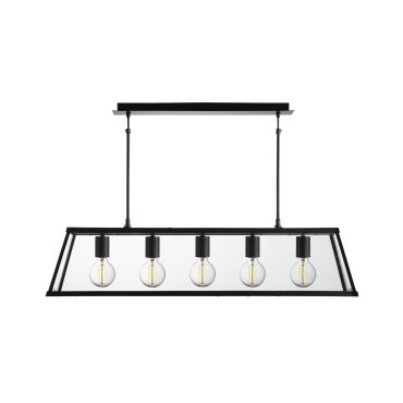 Searchlight Voyager - hanglamp - 90 x 20 x 100 cm - mat zwart