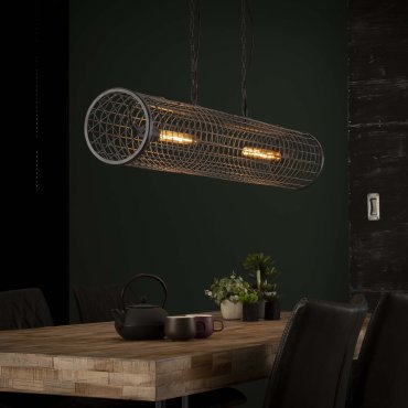 Vico Cylinder - hanglamp - 121 x 20 x 150 cm - grijs