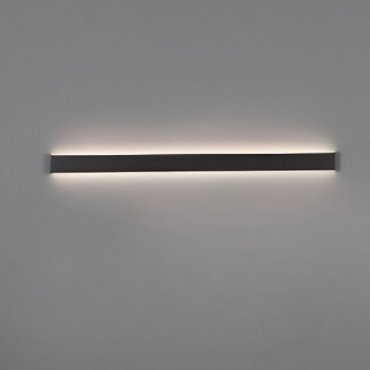 Nova Luce Seline - wandlamp - 7,5 x 2,7 x 120 cm - 44W LED incl. - IP44 - zandzwart