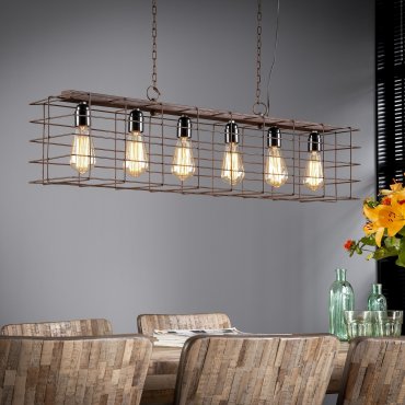 SHOWROOMMODEL - Vico Cage - hanglamp - 95 x 21 x 150 cm - roest bruin