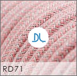 Daylight Italia - textielsnoer - per 100 cm - roos
