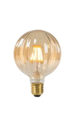 Lucide Led Filament Lamp -Ø 9,5 x 13,5 cm - E27 - 6W  niet dimbaar - amber
