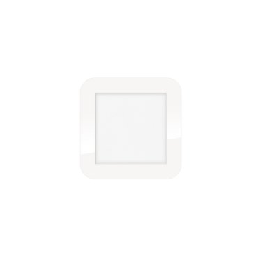 ETH Anne Square - plafondlamp - 17 x 2,7 x 17 cm - 3 stappen dimbaar - 10W LED incl. - IP44 - wit
