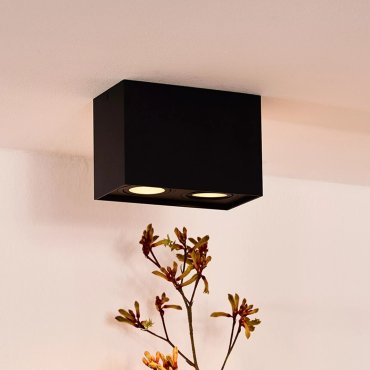 Lucide Tube - plafondspot - 9 x 12 x 18 cm - zwart