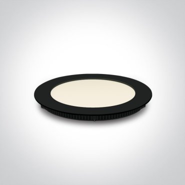 ONE Light Round Recessed Panel - inbouw plafondverlichting - Ø 17,3 x 2,2 cm - 12W LED incl. - zwart - CCT
