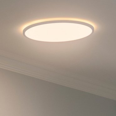 Nordlux Oja - plafondverlichting - Ø 42,4 x 2,3 cm - 24W dimbare LED incl. (3000K-4000K) - IP54 - wit
