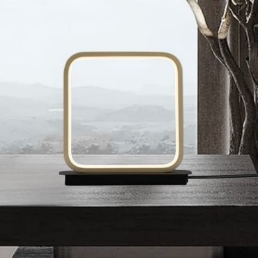 Nova Luce Imar - wandlamp - 20 x 24 x 5,5 cm - 13W LED incl. - zandzwart en goud
